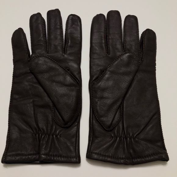 Vintage Fownes Brown Leather Driving Gloves - Picture 3 of 6